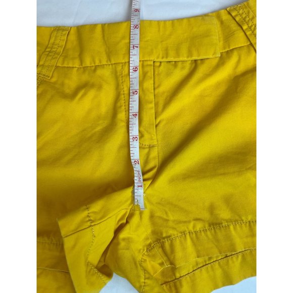 J. Crew Womens Chino Shorts City Fit Classic Twill 100% Cotton Yellow Size 0 - Picture 5 of 8